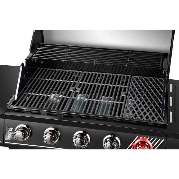 5-Burner Natural Gas Grill in Matte Black with TriVantage Multi-Functional Cooking System