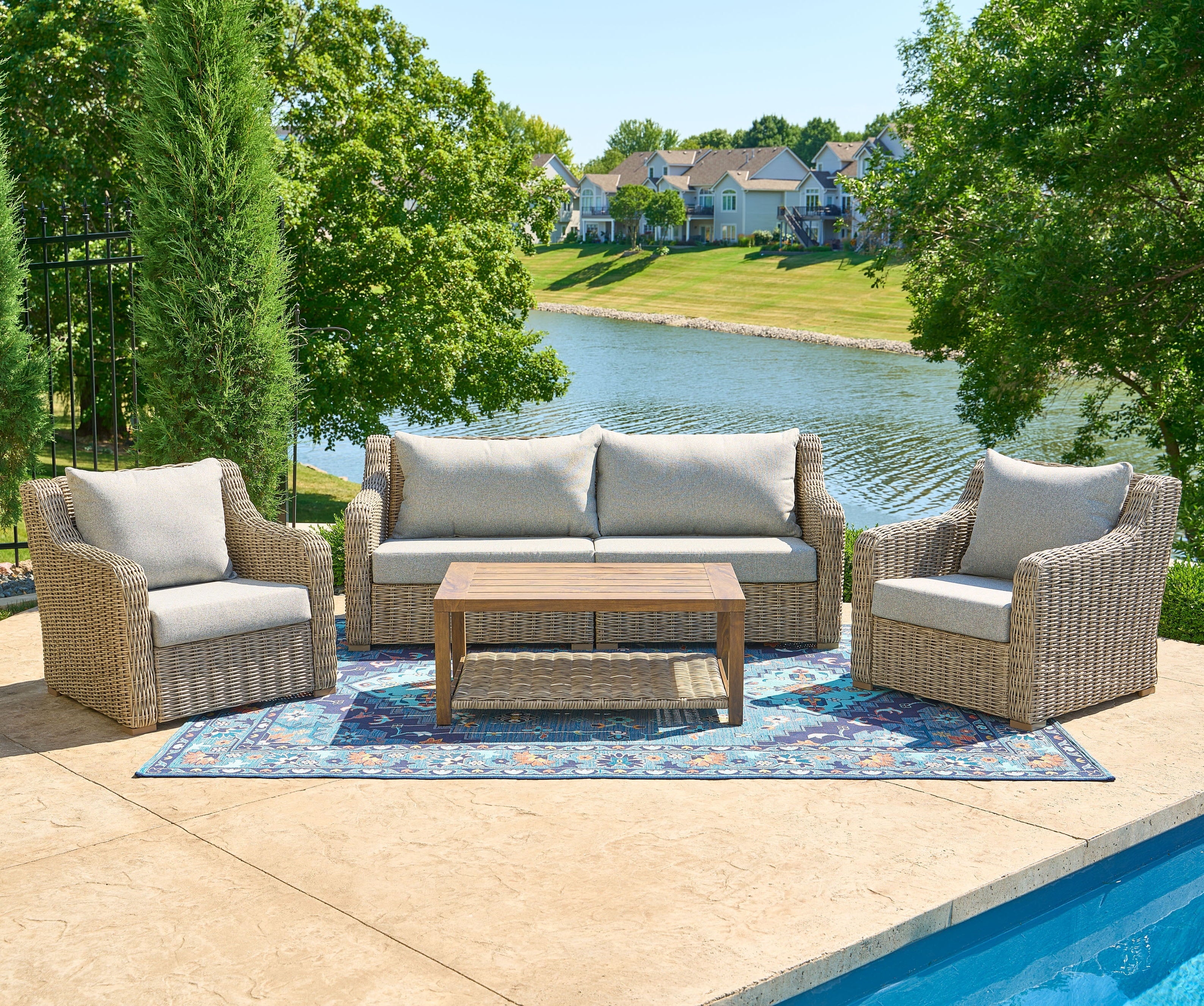 Better Homes & Gardens Bellamy 2-Pack Lounge Chairs with Patio Cover