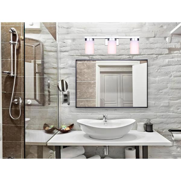 Milo 3-Light Chrome Bath Light