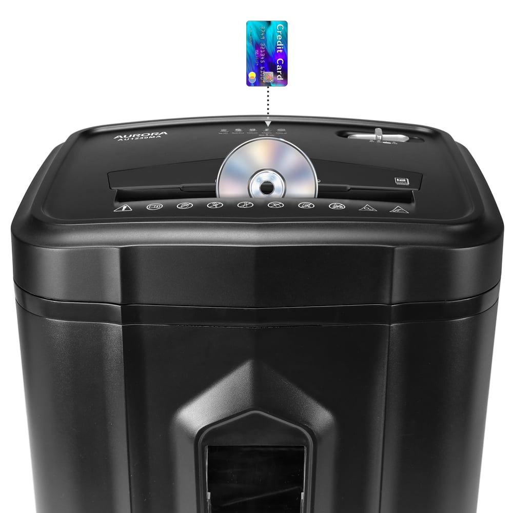 Aurora GB Professional Grade 12-Sheet Micro-Cut Paper and CD/Credit Card Shredder, 10 Minutes Continuous Run Time
