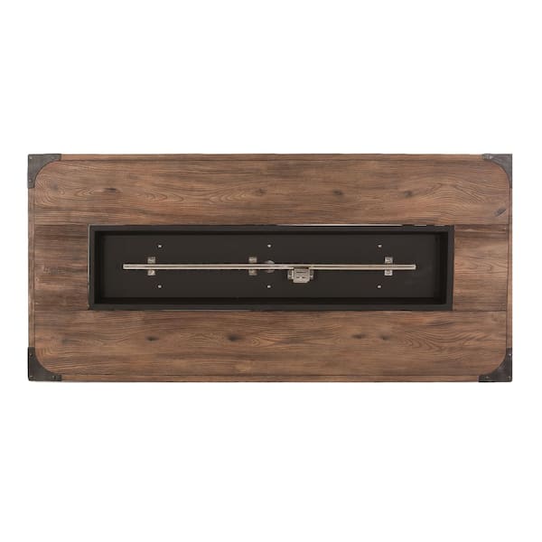 Kalmia Brown Rectangular Stone Fire Pit (No Tank Holder)