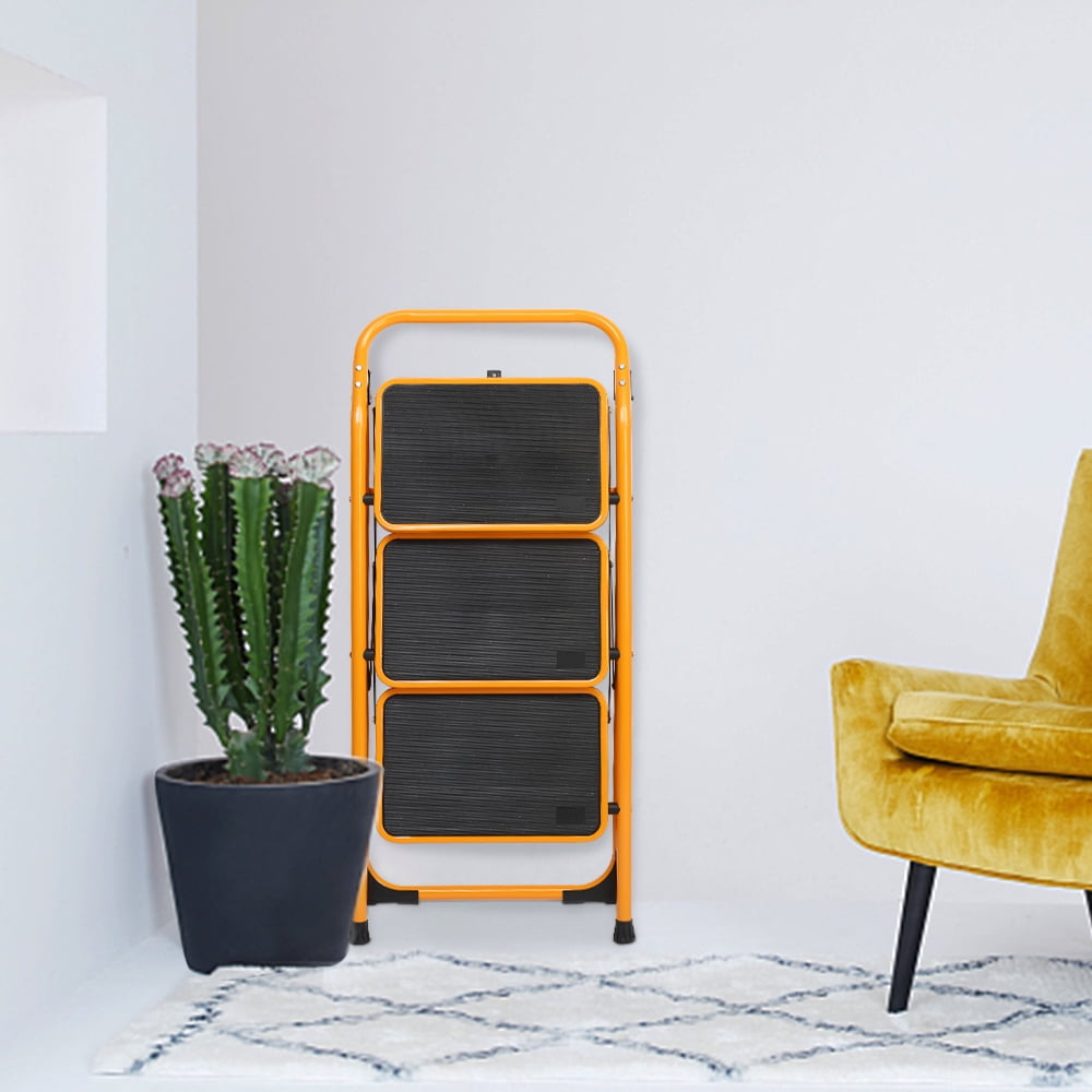 Ktaxon 3-Step Ladder, Lightweight Step Stool, 330 lb. Load Capacity, Iron