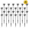 ROMUCHE 24PCS Solar Lights Outdoor Solar Garden Lights Solar Stake Lights Waterproof LED Lawn Light Seal Stainless Steel Solar Lights for Outside Pathway Garden Patio Christmas Decor(RGB)