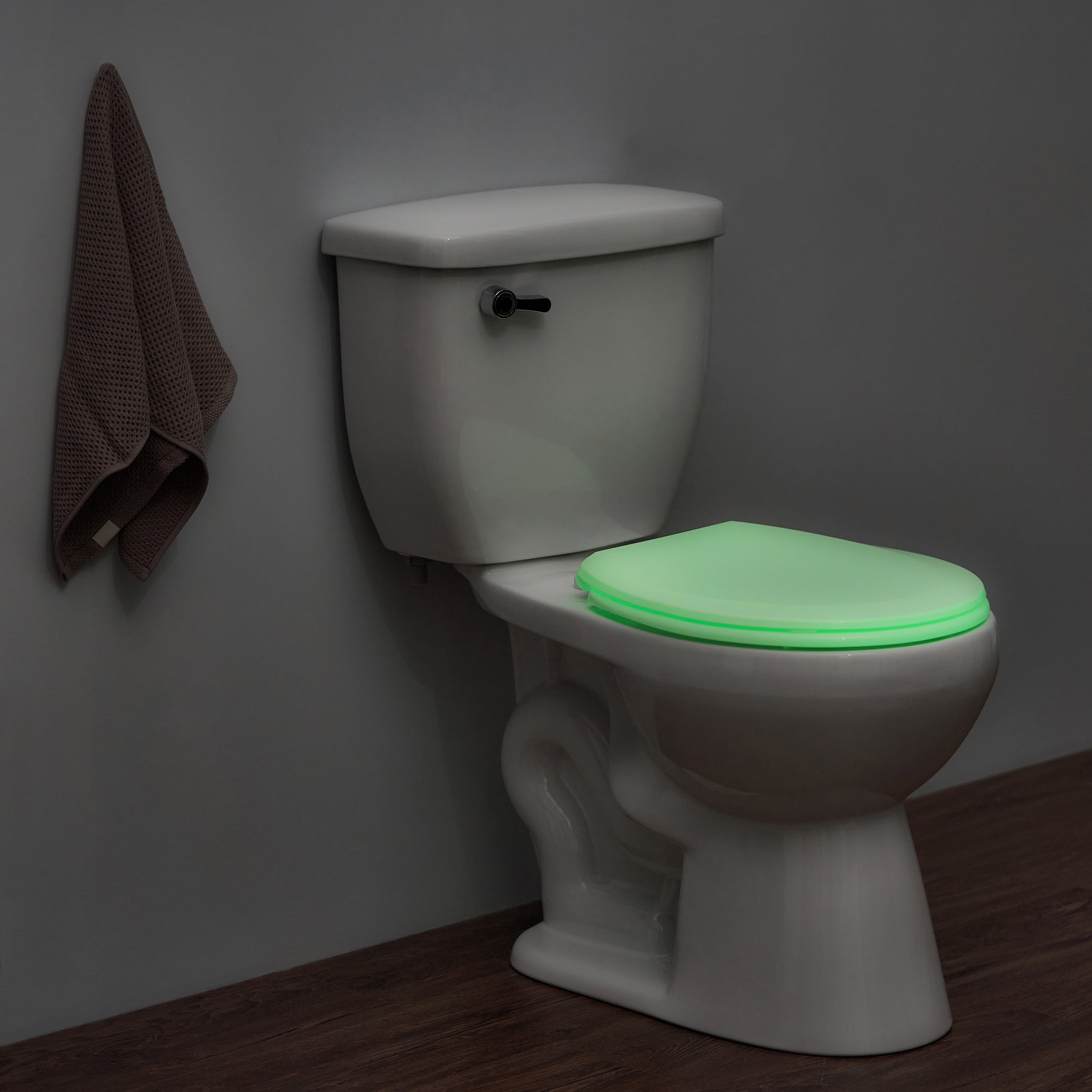 Evekare Night Glow ( Green Glow) Soft Close Round Toilet Seats In White