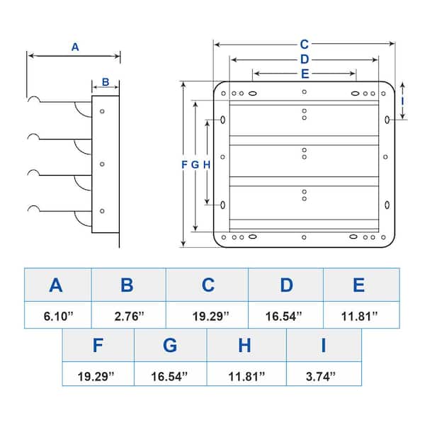 16 in. Square Aluminum Automatic Gravity Shutter Louver Standard Static Roof Vent in Silver