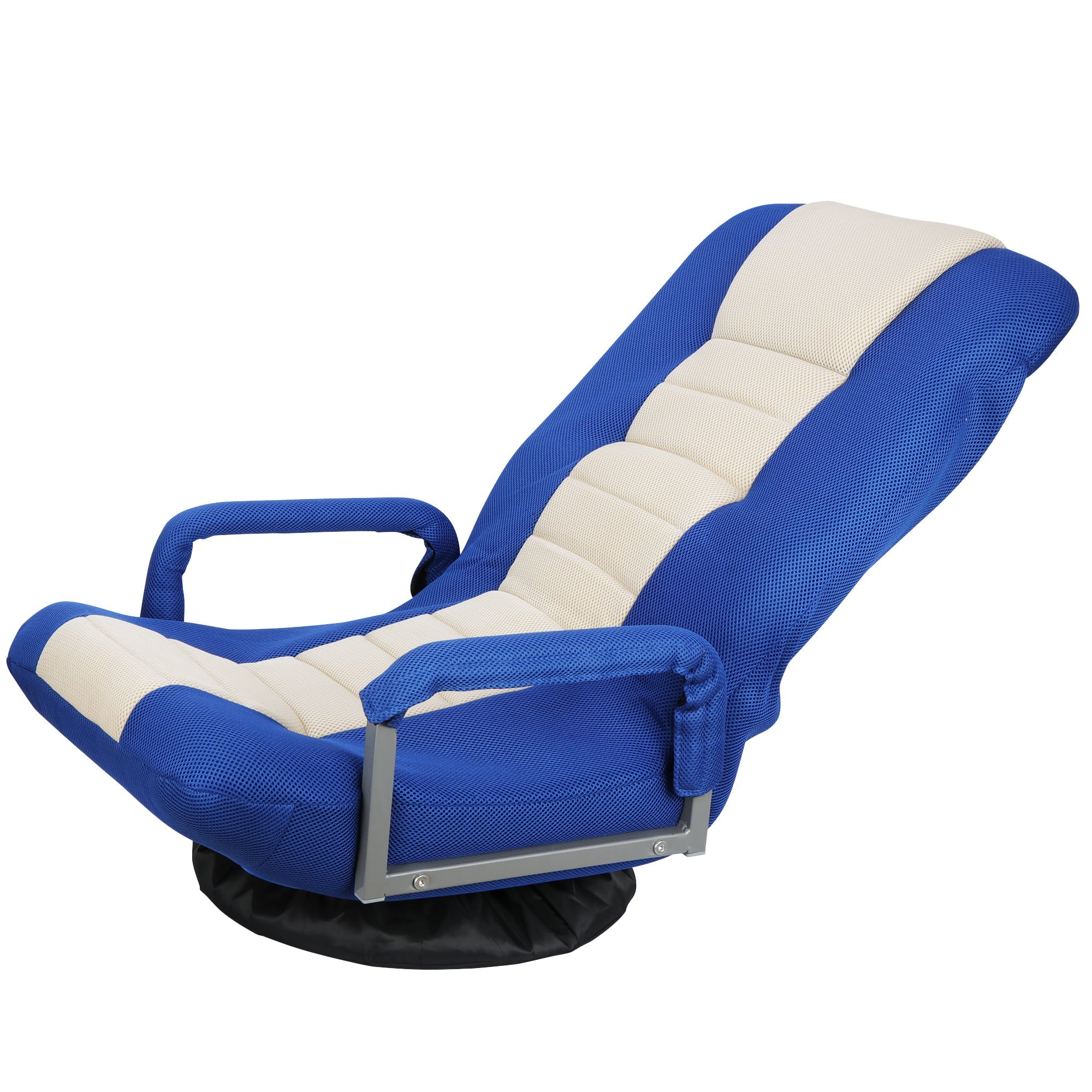 ZenStyle Adjustable & Has Arms Swivel Gaming Chair, Blue and Beige
