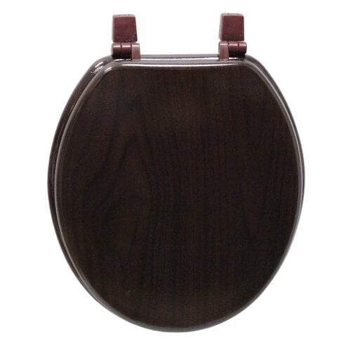 Trimmer Marbleized Molded Wood Round Toilet Seat