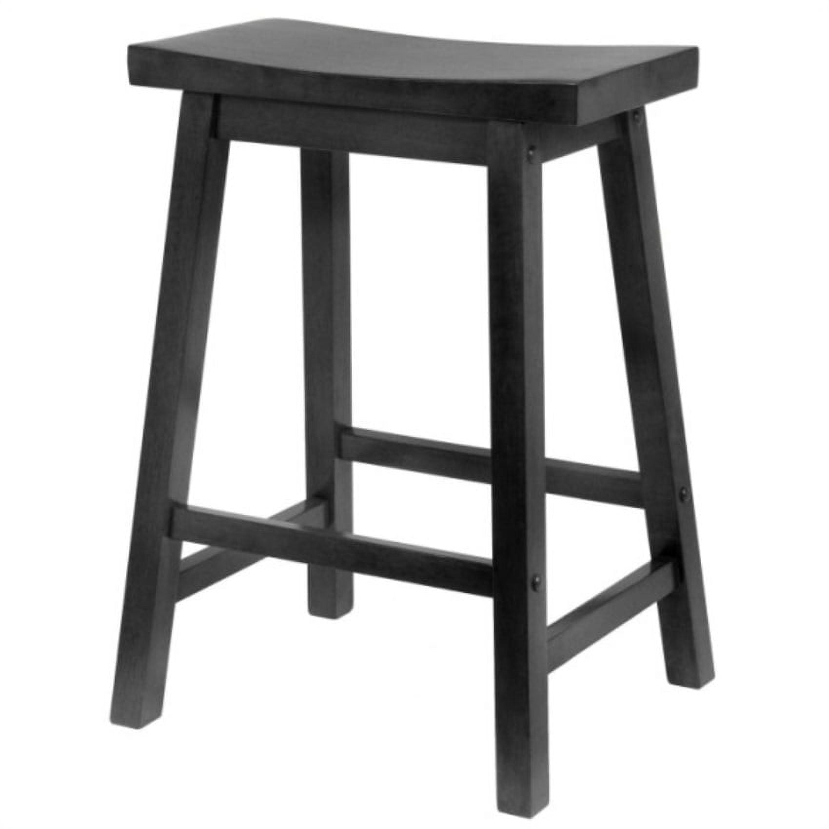 Winsome Wood Satori Saddle Seat Counter Stool, Black Finish