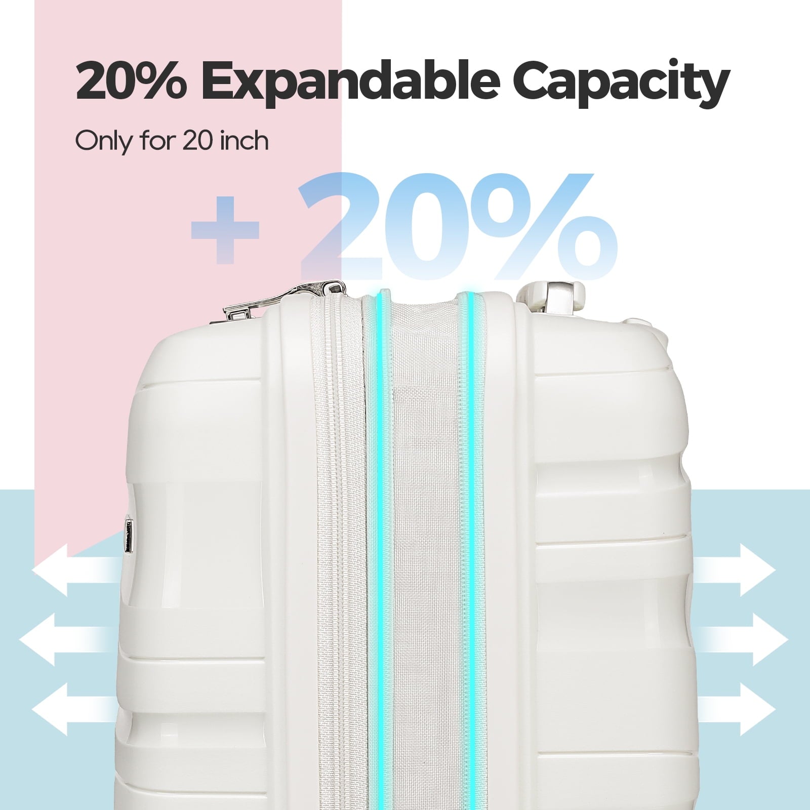 Melalenia Luggage Set , Expandable Carry-on Suitcase with Spinner Wheels Hardside 5PCS Set with TSA Lock