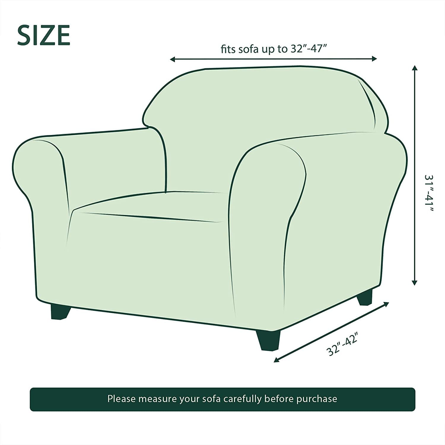 CHUN YI 1 Piece Stretch Houndstooth Sofa Slipcover Couch Cover (Wine, Armchair)