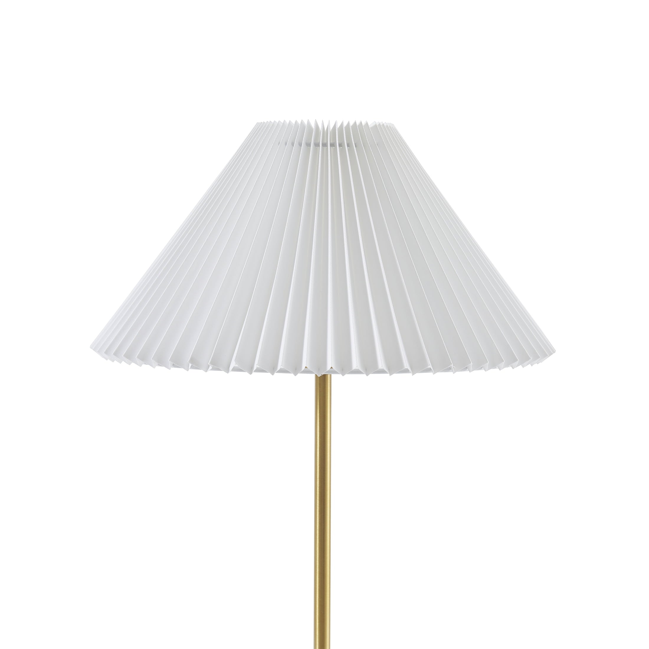 Home Decor Collection Brass Table Lamp with Pleated Shade, 21