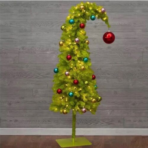 (2 Left) Hobby Lobby Grinch Christmas Tree LED Bright Green Whimsical - In Hand