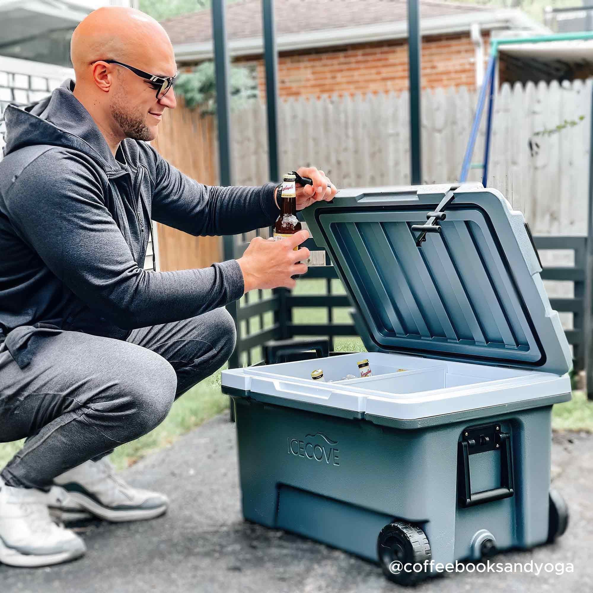 IceCove 60-Quart Solar Cooler - Castlerock Grey