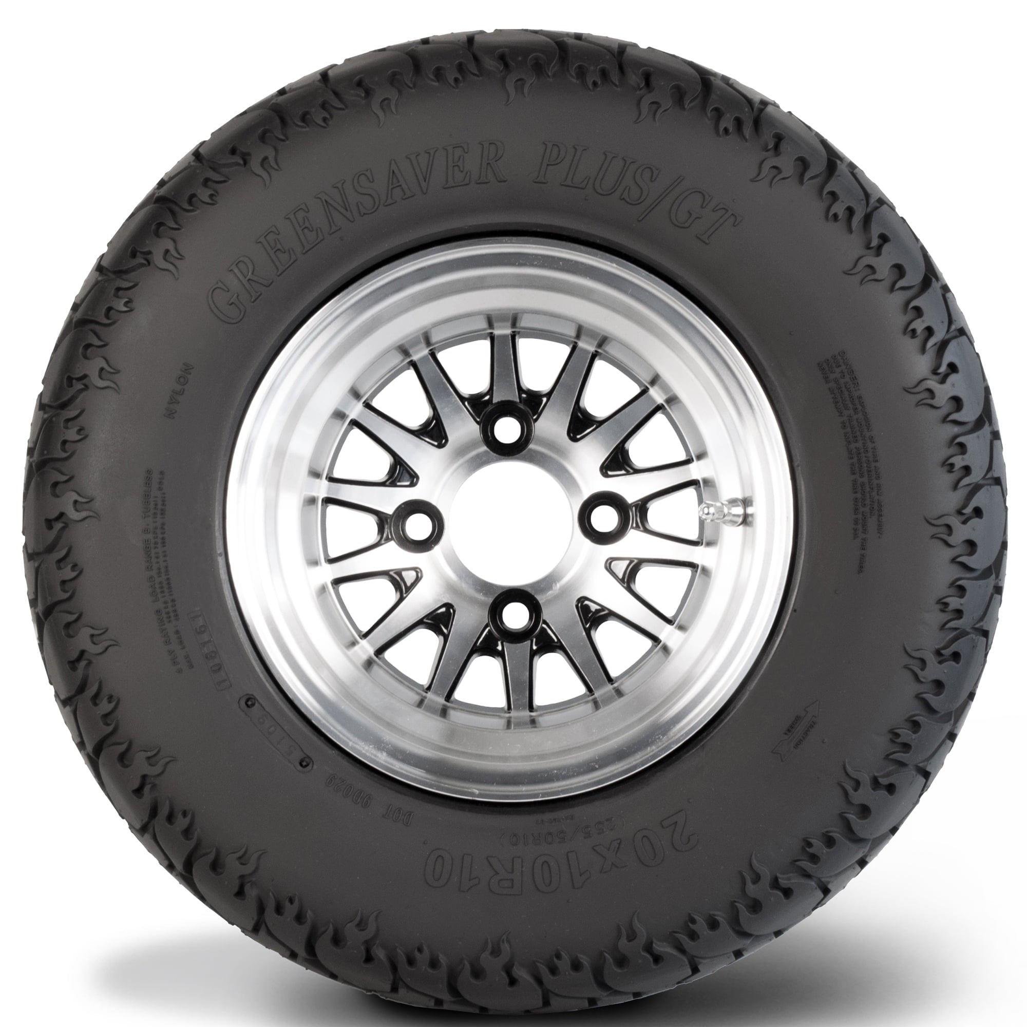 Greenball Greensaver 215/35R12 Plus GT Performance Radial 4-Ply Rated Golf Cart Tire; 1 Tire, No Wheel