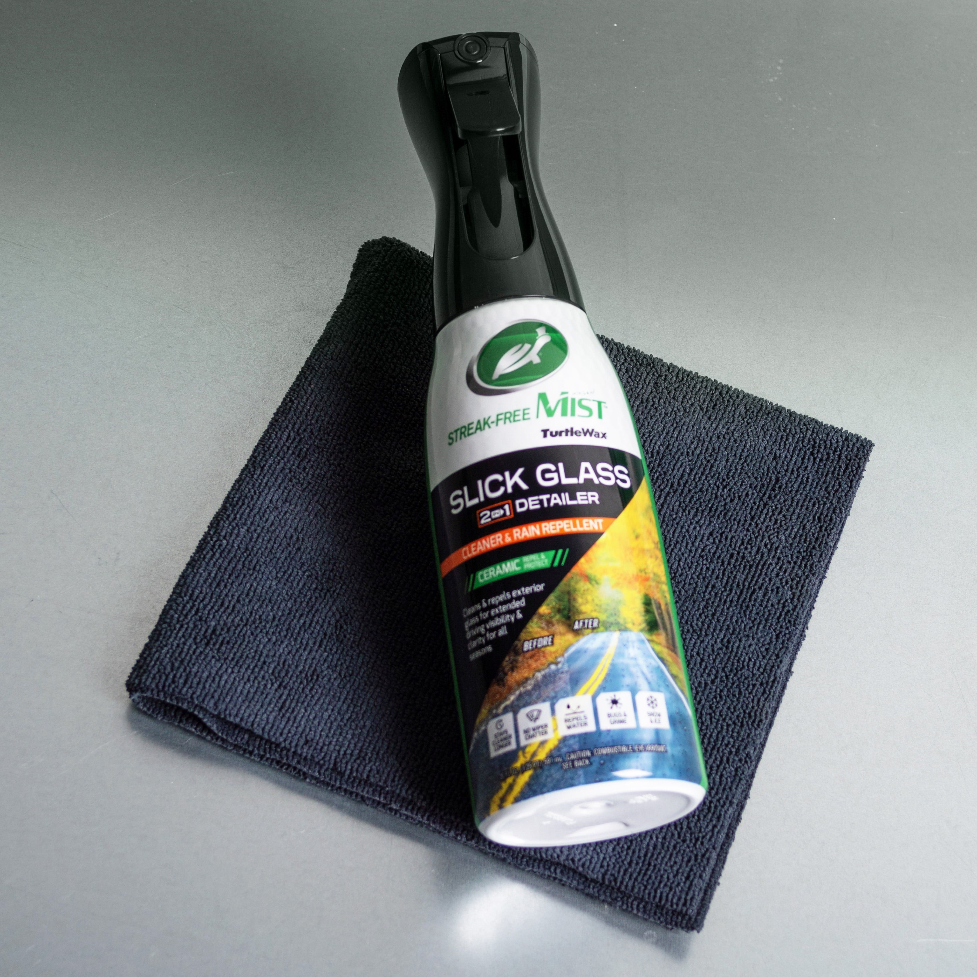 Turtle Wax 53844 Slick Glass 2 in 1 Detailer Streak Free Mist, 20 oz