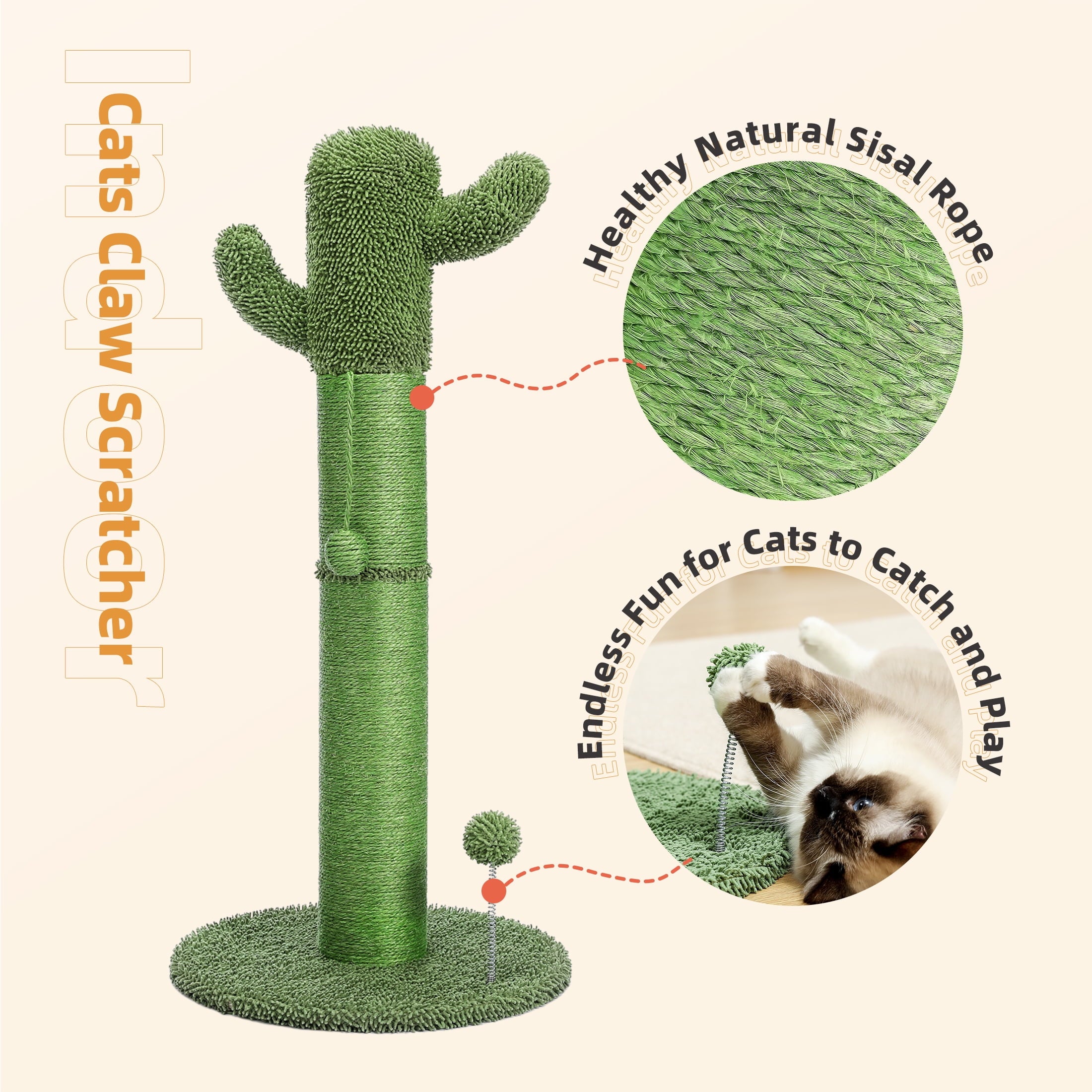 PAWZ Road Large Cat Scratching Post 33.5