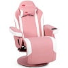 Goplus Massage Gaming Recliner Reclining Racing Chair Swivel w/Cup Holder & Pillow Pink
