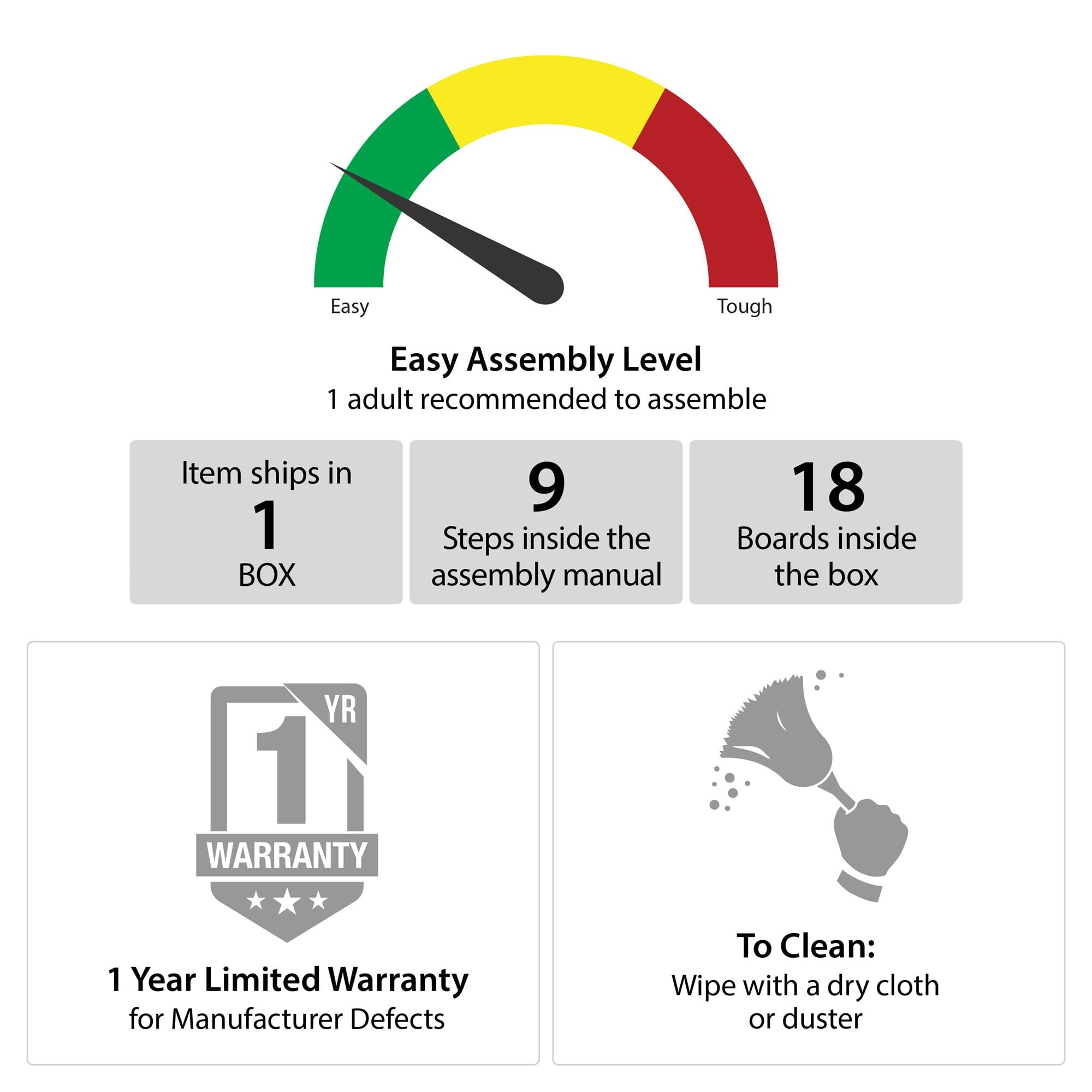 CosmoLiving by Cosmopolitan Elizabeth Nightstand, Dove Gray