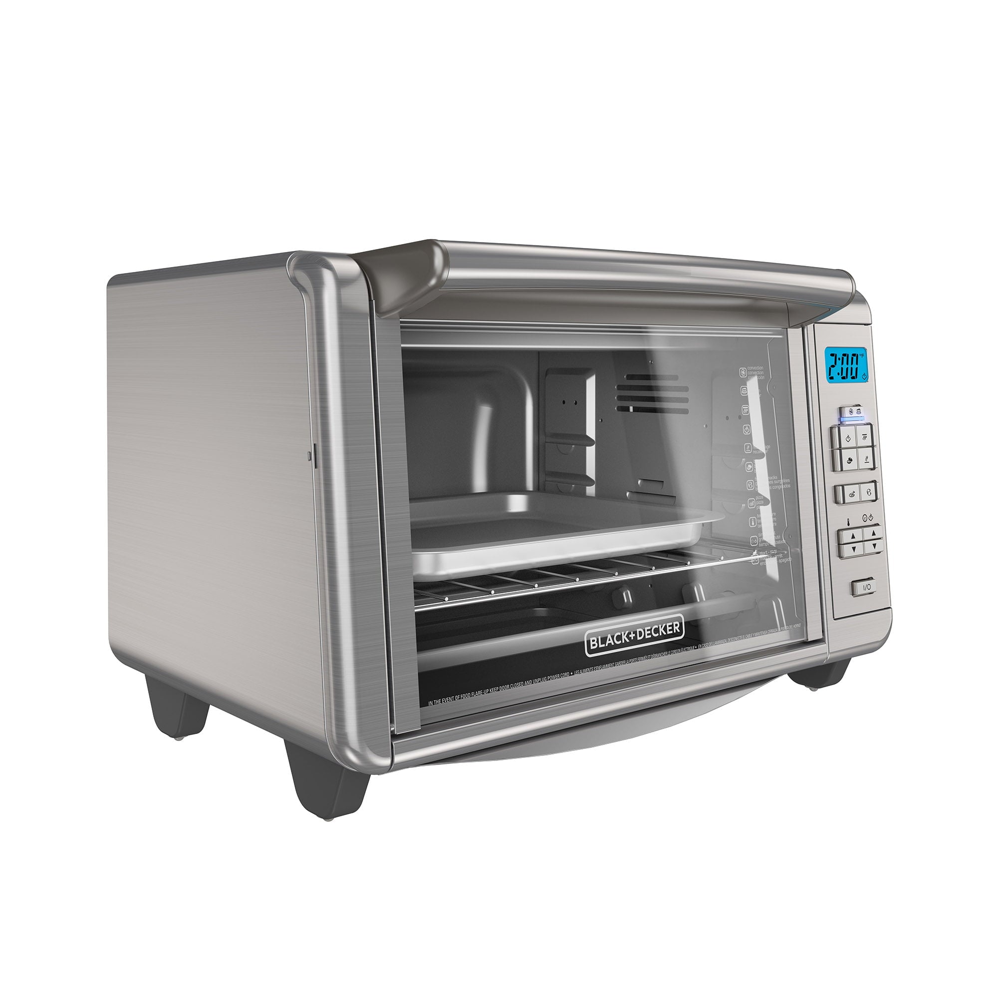 BLACK+DECKER 6-Slice Digital Convection Toaster Oven, Stainless Steel, TO3280SSD