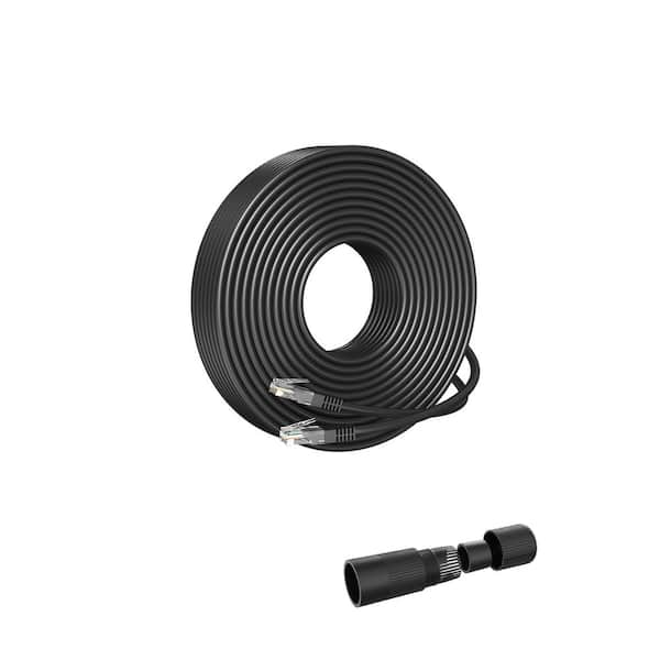 50 ft. Cat 6 UTP Ethernet Cable, 26AWG RJ45,550MHz Ethernet Cable, 1Gbps Transfer Speed, Black