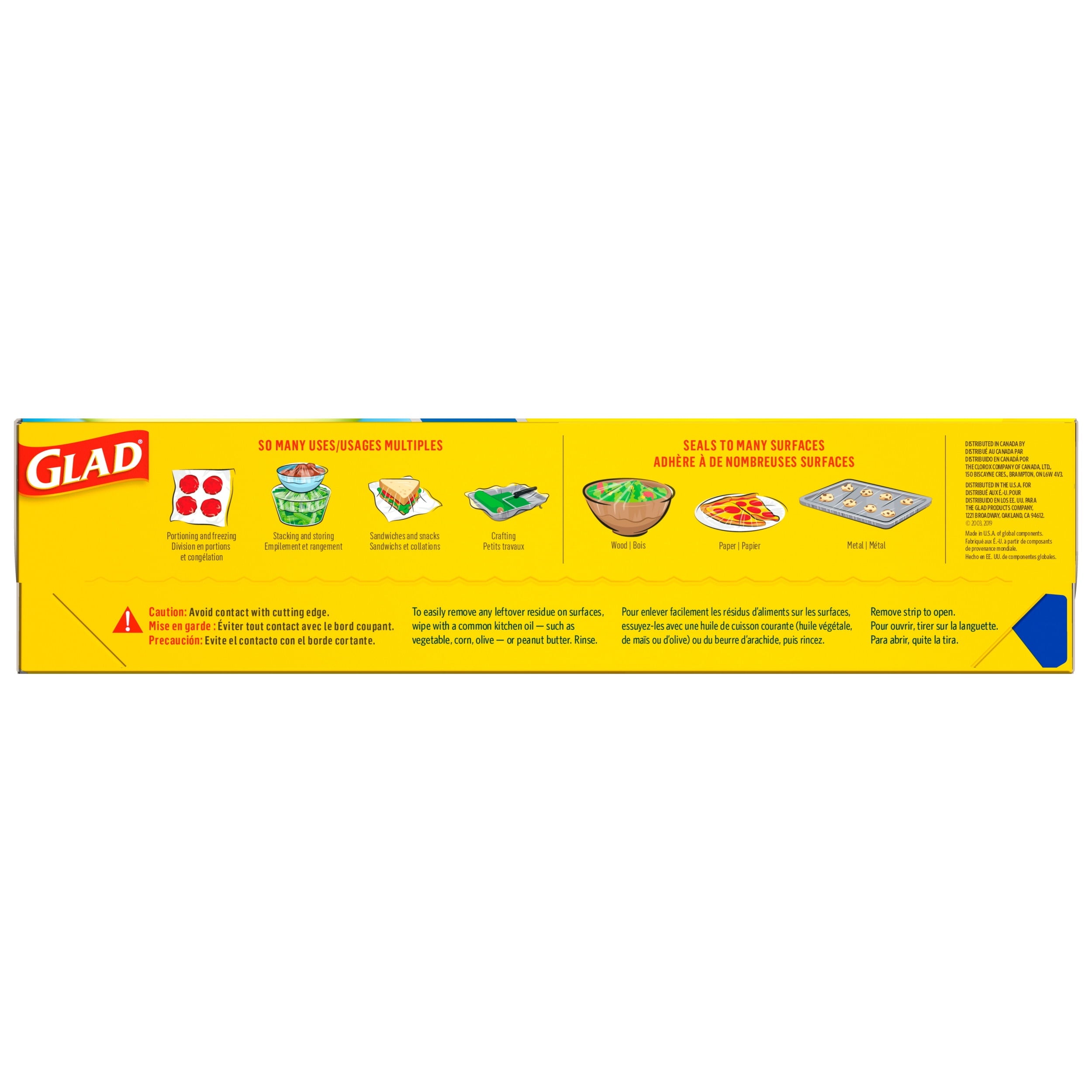 Glad Press'n Seal Plastic Food Wrap - 100 Square Foot Roll