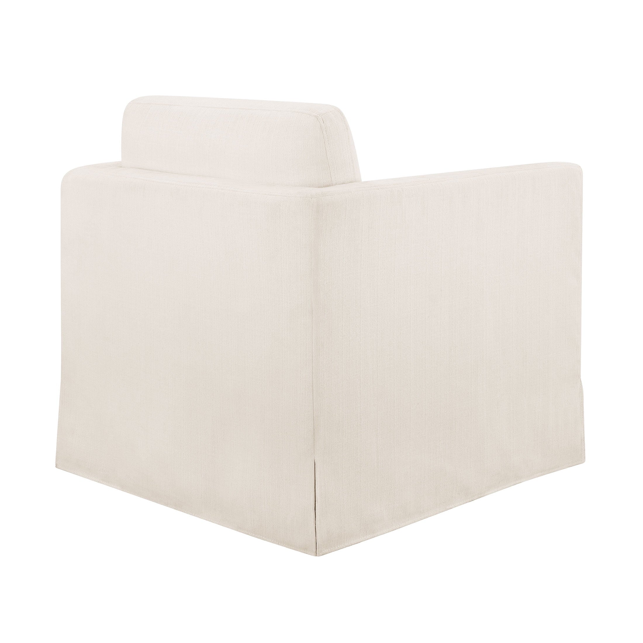 Better Homes & Gardens Waylen Slipcover Swivel Chair, Cream, by Dave & Jenny Marrs
