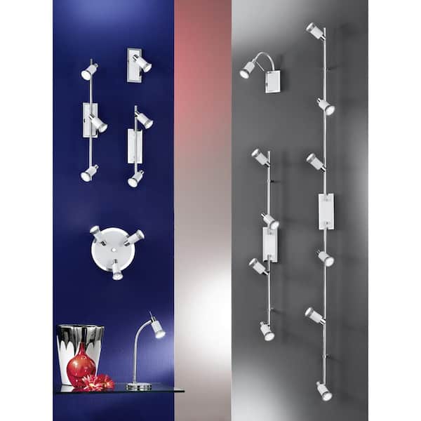 Eridan 3 ft. 4-Light Chrome and Glossy White Surface Mount Track Lighting Kit
