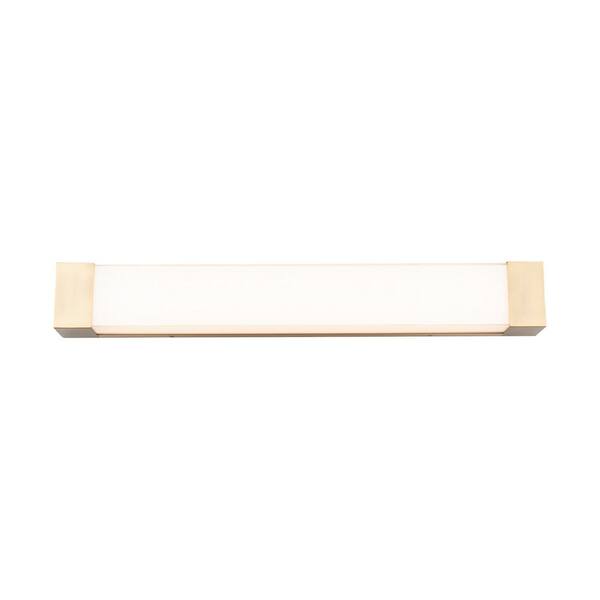 Darcy 36 in. Aged Brass LED Vanity Light Bar and Wall Sconce, 3000K