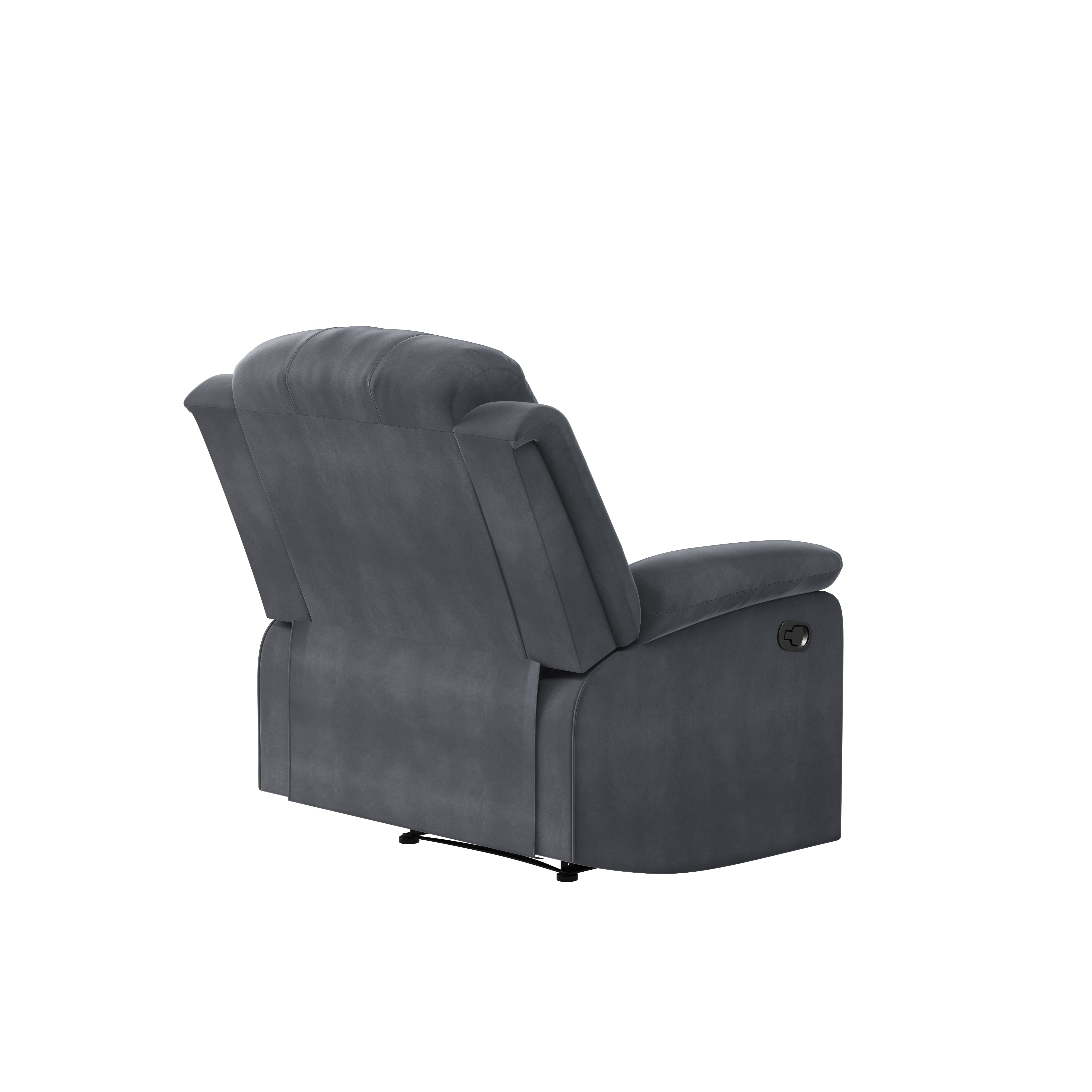 Lifestyle Solutions Reynolds Manual Standard Recliner, Slate Gray Microfiber
