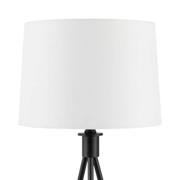 Higgins 23.75 in. Black Tripod Table Lamp with Round Base
