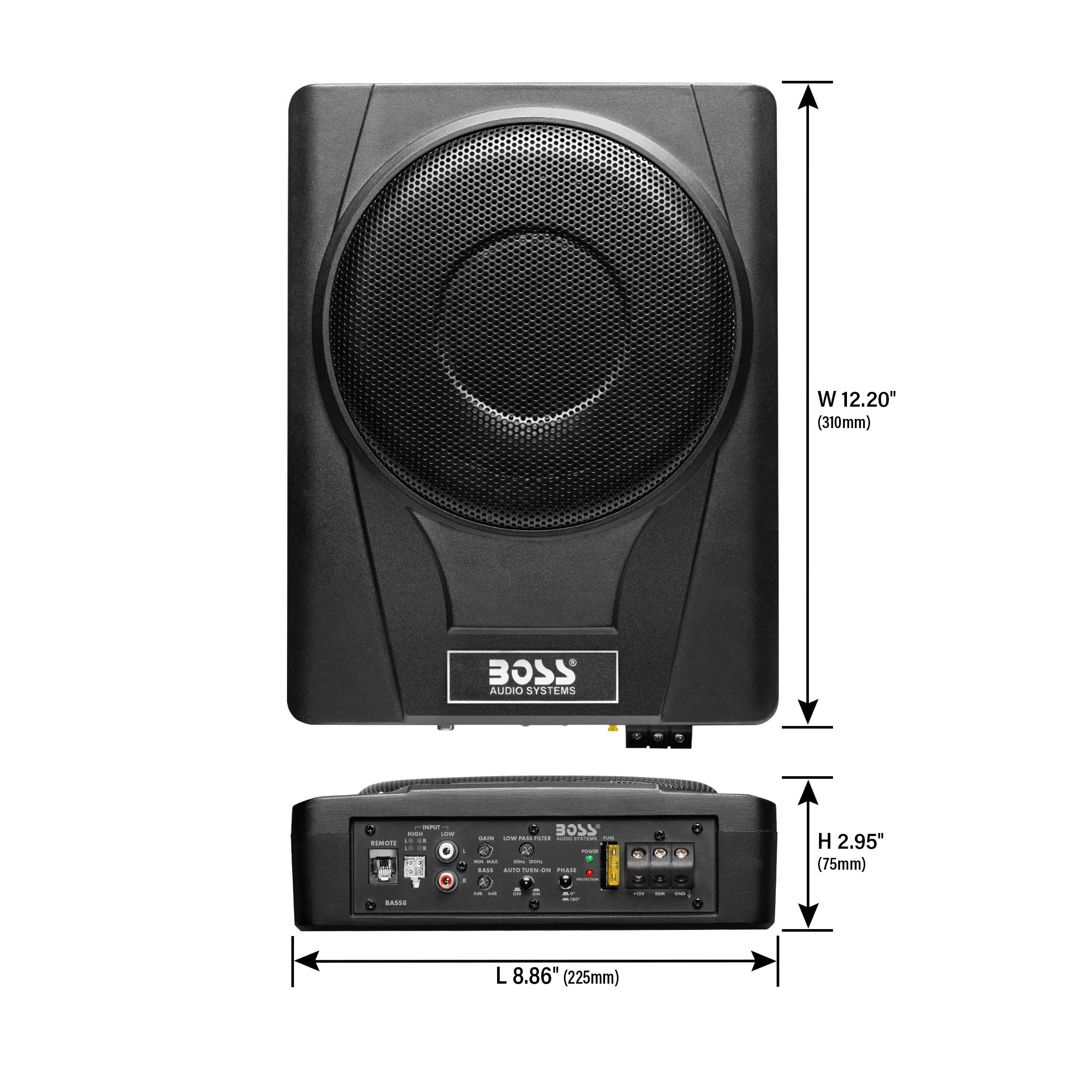 BOSS Audio Systems BASS8K 8” Powered Car Subwoofer | Certified Refurbished