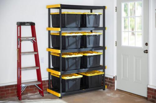 Project Source Commander Plastic Heavy Duty 5-Tier Utility Shelving Unit (48-in