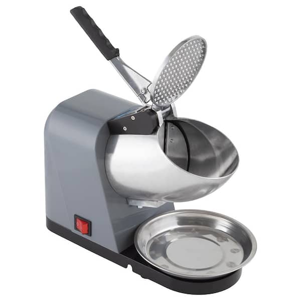 38.4 oz. Per Minute Gray Shaved Ice Machine - 170W Motor Ice Shaver and Snow Cone Machine