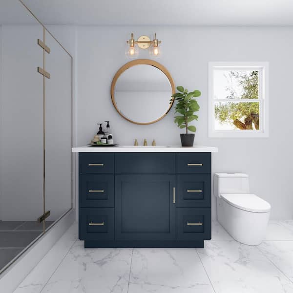 Modern Light Gold Bathroom Vanity Light 13 in. W 2-Light Powder Room Wall Light with Globe Clear Glass Shades