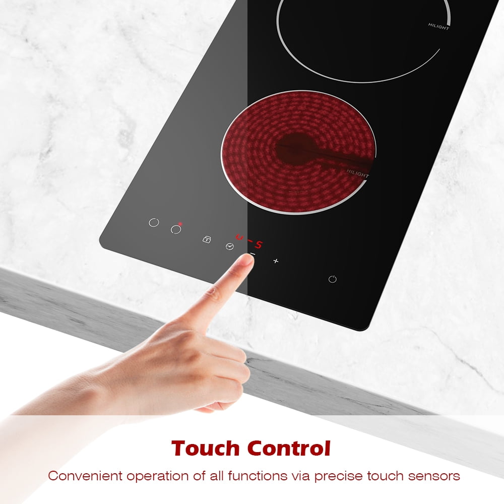 GIONIEN 2 Burner Electric Cooktop, 220V~240V Built-in 12