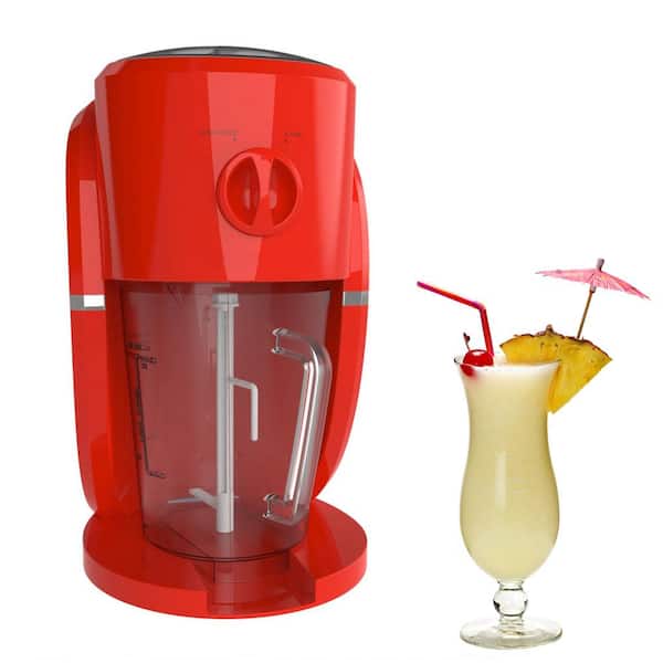 32 oz. Red Frozen Drink Machine - Fine or Course Ice Shaver for Snow Cones, Daquiris or Slushies