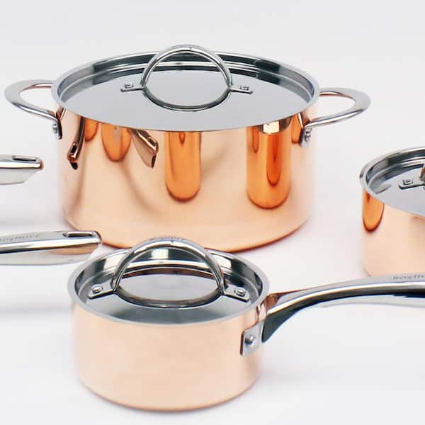 10-Piece Copper Vintage Collection Polished Cookware Set