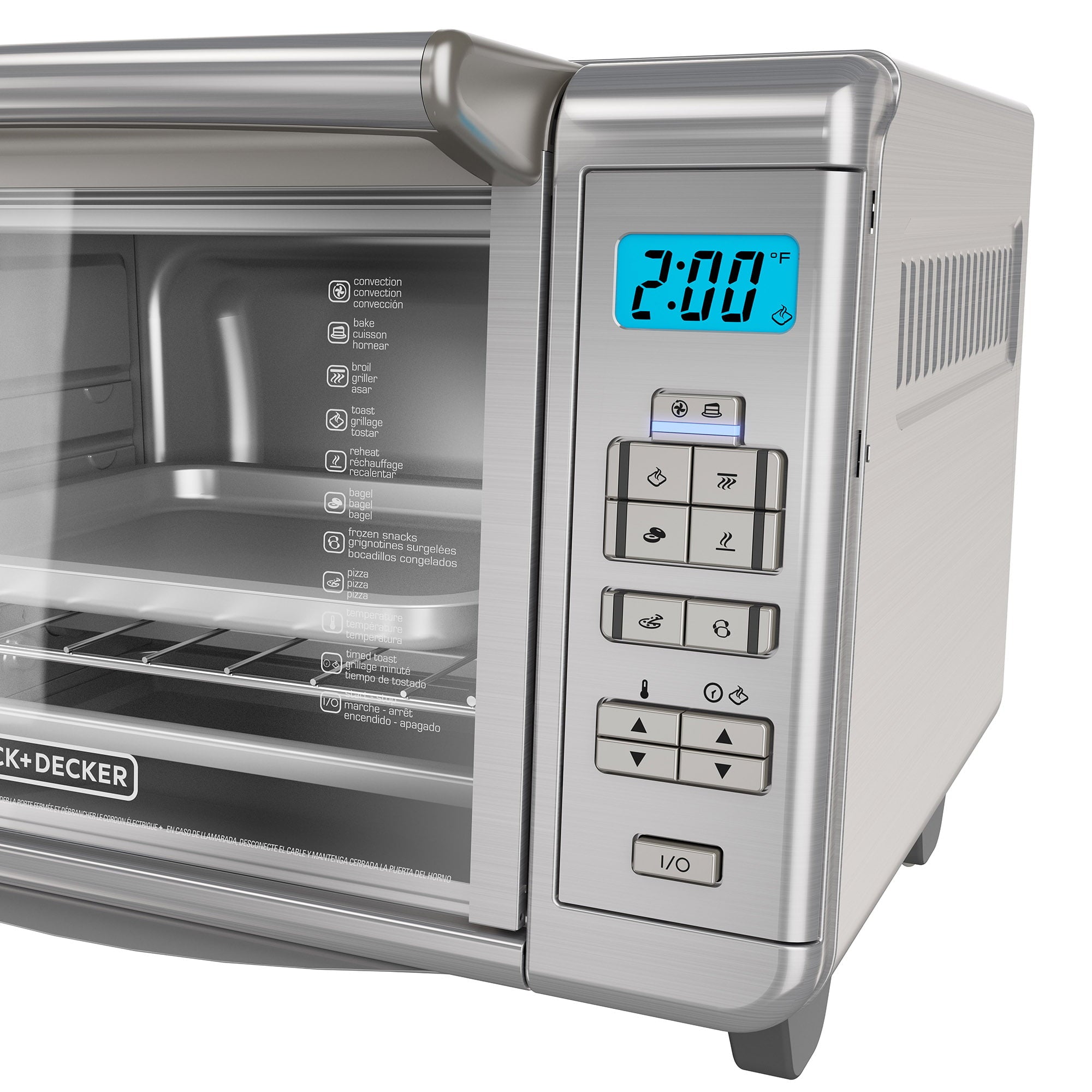 BLACK+DECKER 6-Slice Digital Convection Toaster Oven, Stainless Steel, TO3280SSD