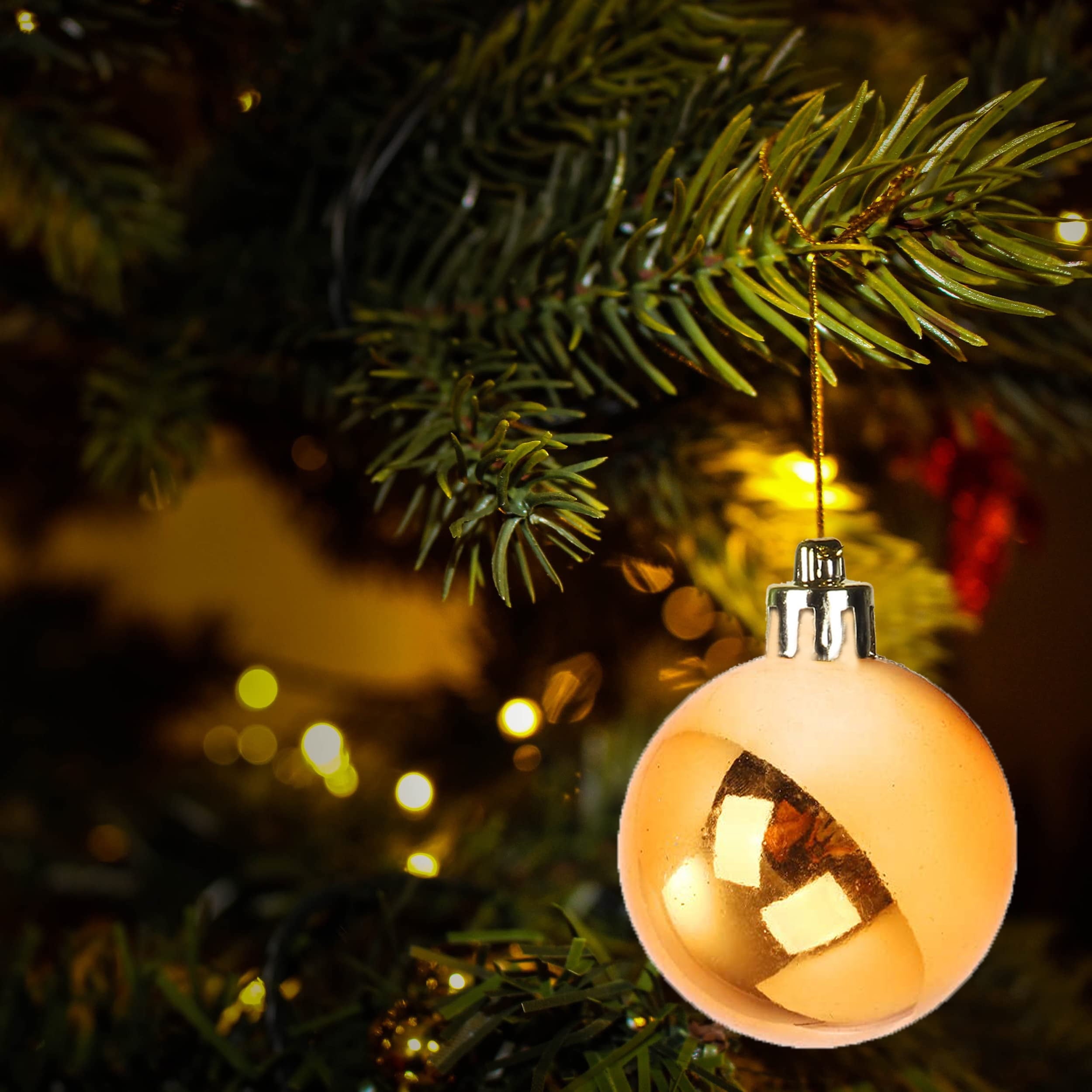 Botrong 24Pcs Christmas Tree Balls Ornaments for Xmas Christmas Tree 30mm/1.18