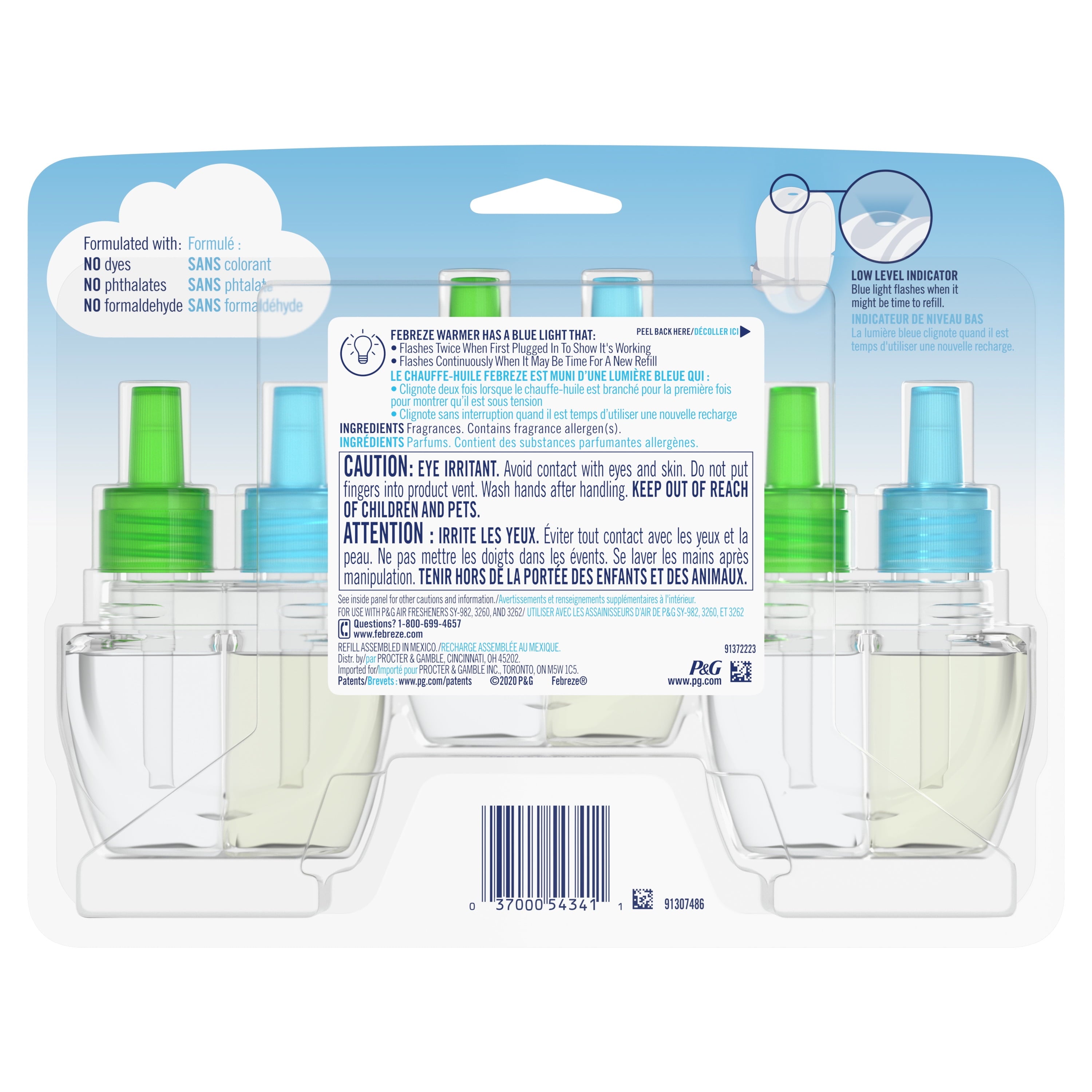 Febreze Fade Defy PLUG Air Freshener Refill, Gain Original Scent, (3) 0.87 fl. oz. Oil Refills