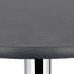 Alden Design Adjustable Chrome Base Round Swivel Bar Table for Bistro Café, Black