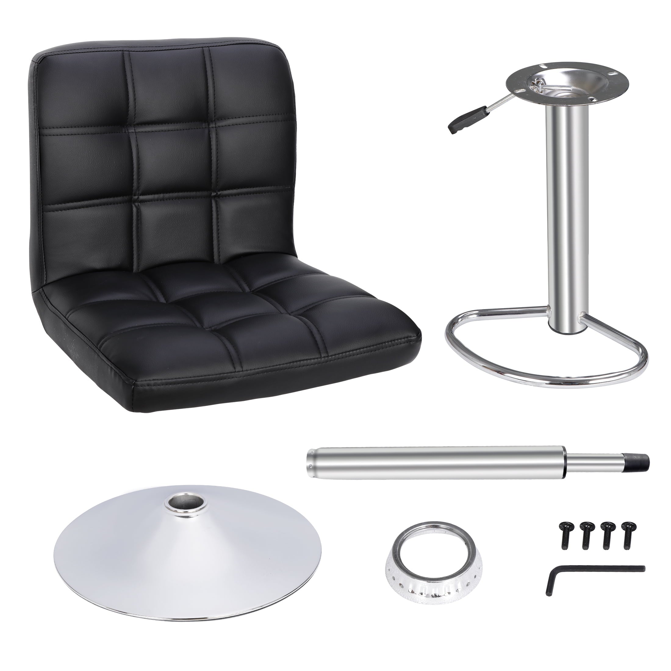 ZENY Height Adjustable Home Bar Stool Set 360-Degree Swivel, Set of 2