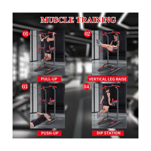 Power Tower Dip Station, Pull Up Bar Station & Multi-Function Gym Equipment F...