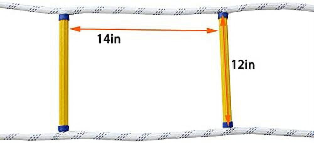 LUKEE 13FT Resin Emergency Fire Escape Ladder Fast to Deploy & Easy to Use Compact