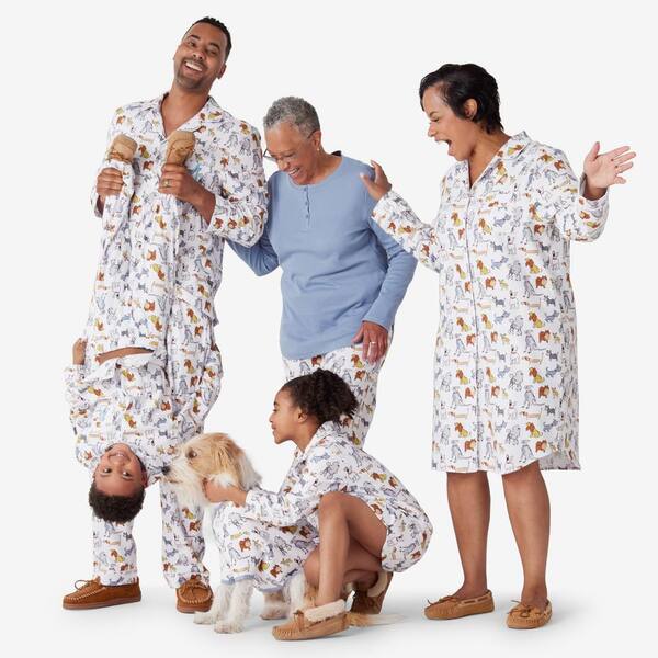Company Cotton Family Flannel Men's Large Neutral Multi Dogs Pajama Set