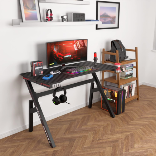 Gaming Desk Computer Desk 45.2"x 23.4" Home Office Desk Extra Large Modern Black