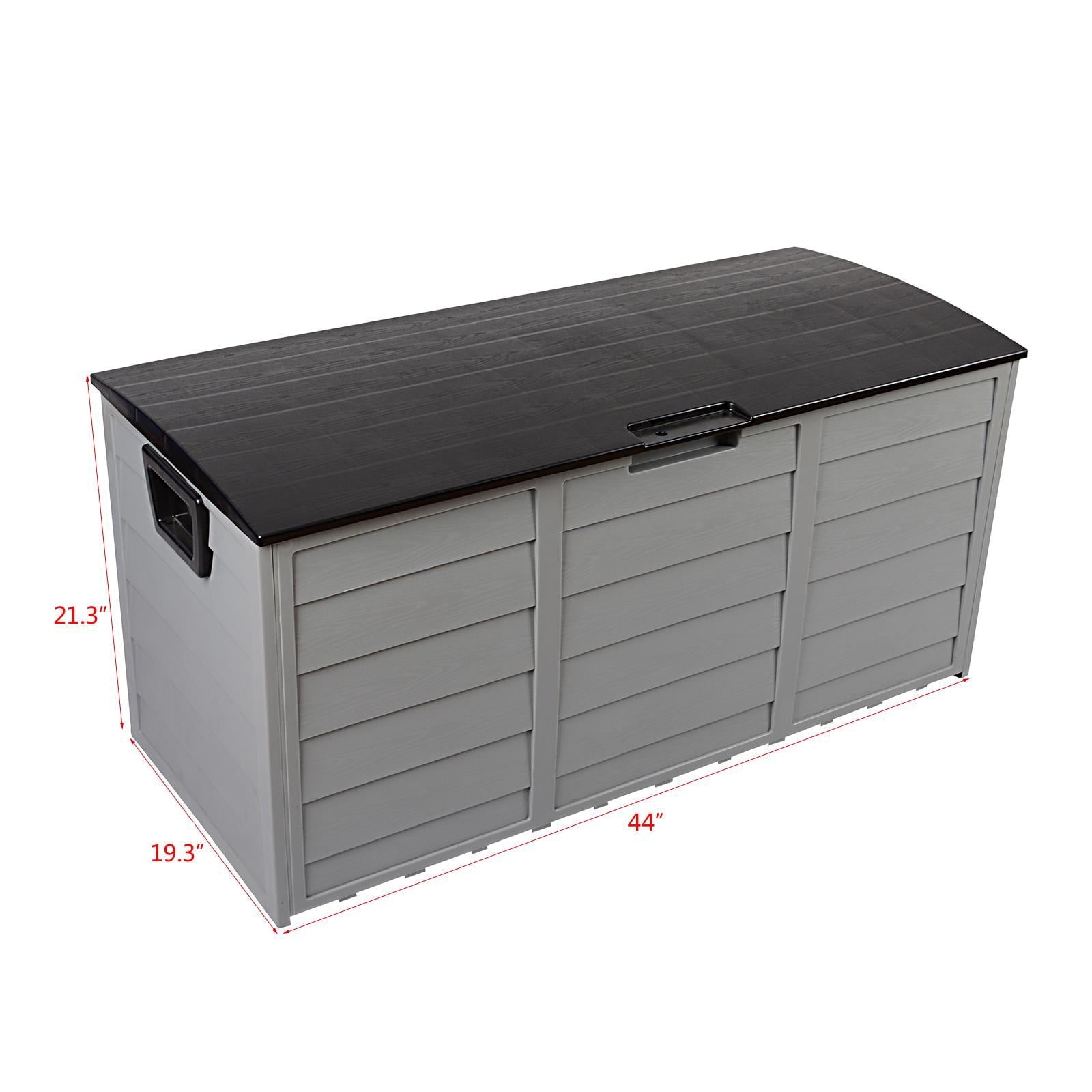 Ktaxon 75gal Outdoor Garden Resin Storage Deck Box Tools Black
