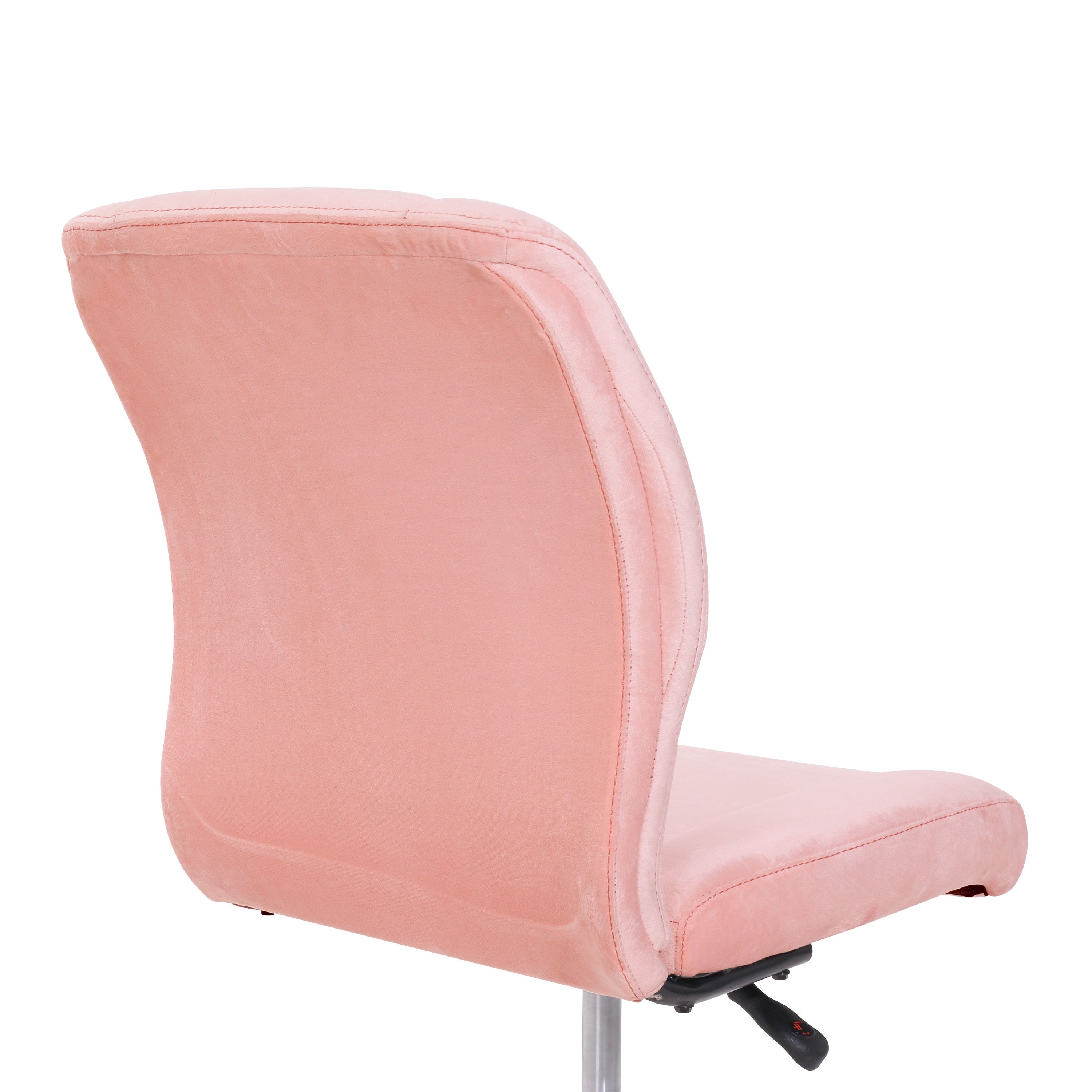 Mainstays Plush Velvet Office Chair, Pearl Blush