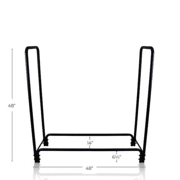 48 in. Backyard Expressions Heavy-Duty Indoor/Outdoor Firewood Rack