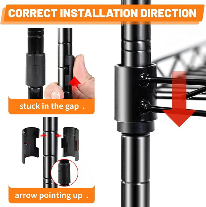 SUGIFT 5 Tier Wire Shelf Unit, 21.7